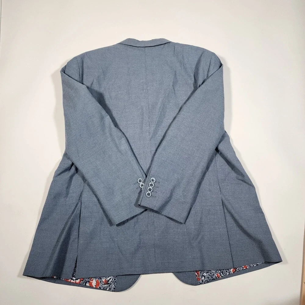 ALAN‎ FLUSSER blazer Blue With Floral Lining MENS (XL)